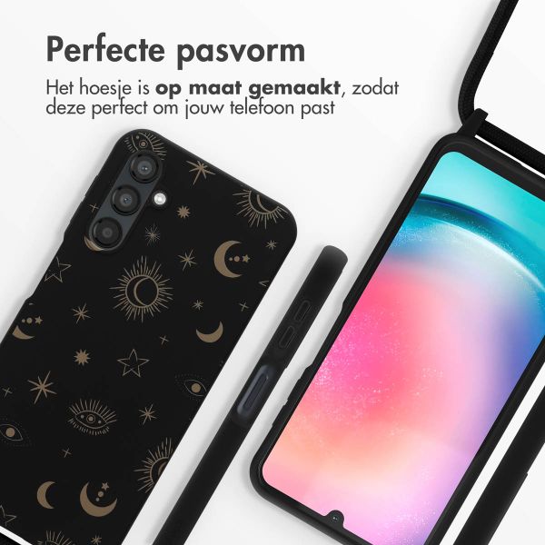 imoshion Siliconen design hoesje met koord Samsung Galaxy A25 (5G) - Sky Black