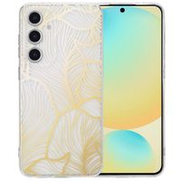 imoshion Design hoesje Samsung Galaxy S24 FE - Golden Leaves Transparant