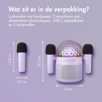 imoshion Sing & Shine Karaoke set - Speaker en 2 Microfoons - Lavender Lilac
