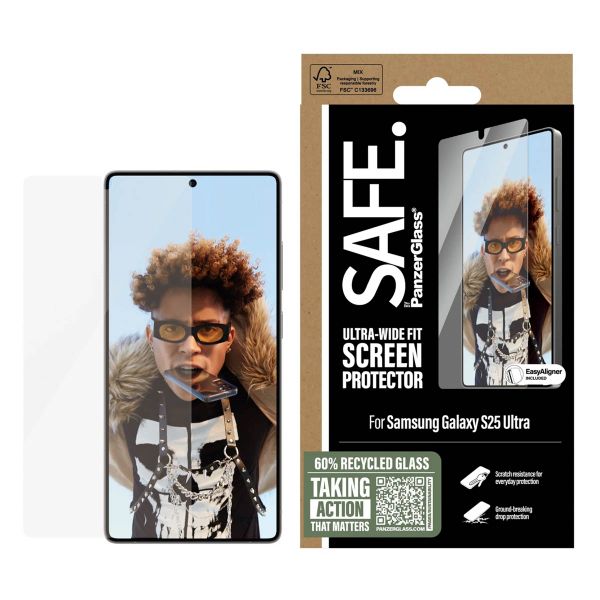 SAFE by PanzerGlass Ultra-Wide Fit Screenprotector incl. applicator Samsung Galaxy S25 Ultra