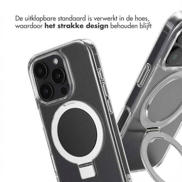 Accezz Ring Stand Backcover met MagSafe Apple iPhone 16 Pro - Transparant