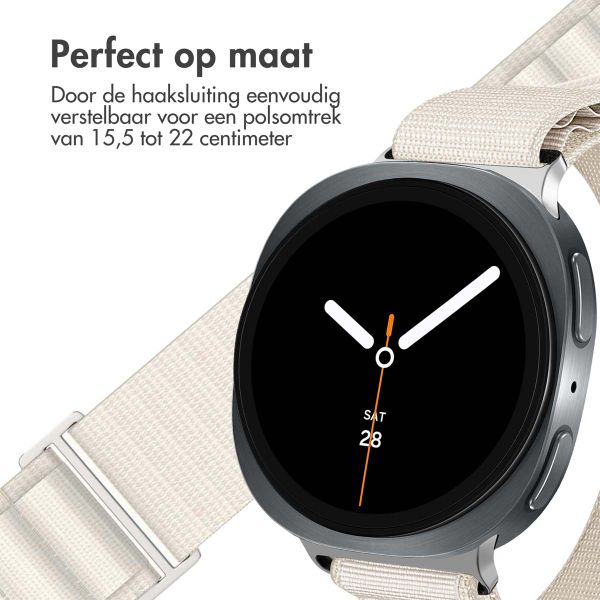 imoshion Nylon Alpine bandje Samsung Galaxy Watch 8 (40/44mm) / Classic (46mm) - Wit