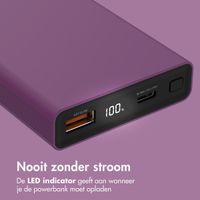 imoshion Ultra Series Aluminium Powerbank 10.000 mAh - Quick Charge en Power Delivery - Aubergine