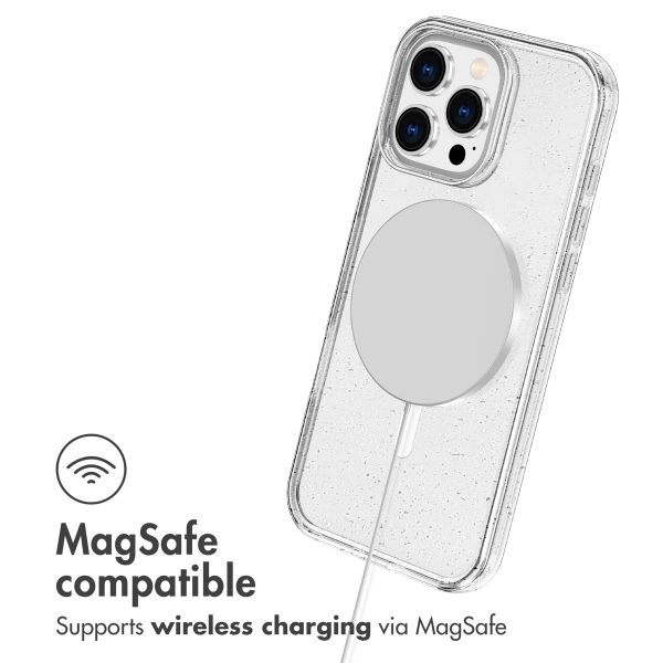 imoshion Sparkle Backcover met MagSafe Apple iPhone 16 Pro - Glitter Transparant