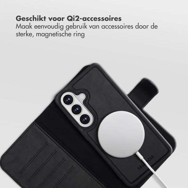 Selencia Olyn Uitneembare Bookcase met MagSafe Samsung Galaxy S26 - Zwart