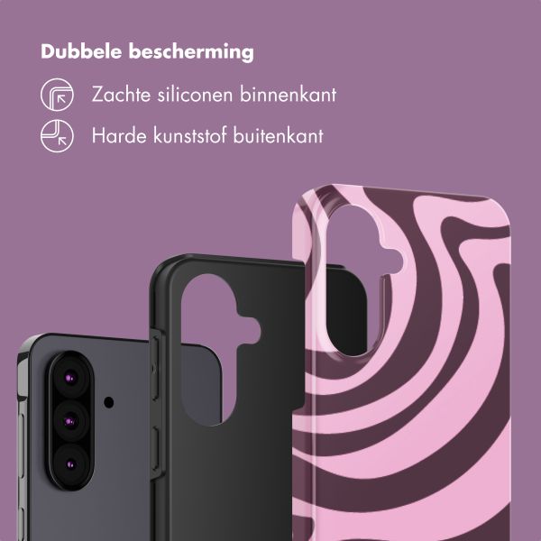 Selencia Vivid Backcover Samsung Galaxy A37 (5G) - Wavy Swirl Pink Plum