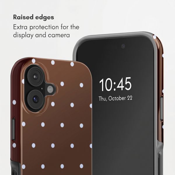 Selencia Vivid Back Cover Apple iPhone 17 - Happy Dots Chocolate