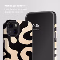 Selencia Vivid Backcover met MagSafe Apple iPhone 13 - Art Wave Black
