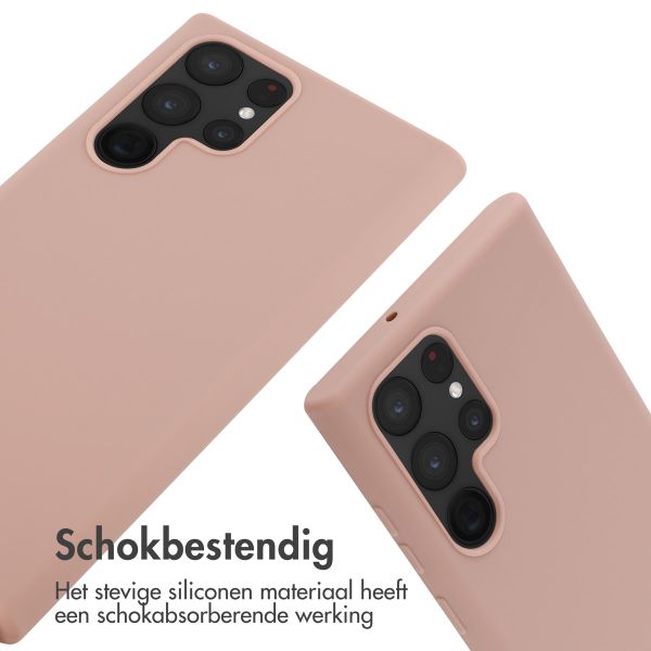 imoshion Siliconen hoesje met koord Samsung Galaxy S22 Ultra - Sand Pink