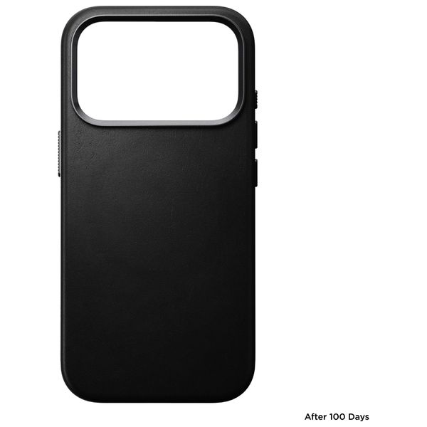 Nomad Traditional Leather Backcover met MagSafe Apple iPhone 18 Pro / 17 Pro - Black