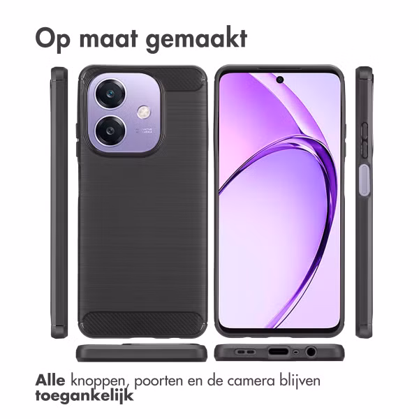 imoshion Brushed Backcover Oppo A40 (4G) / Oppo A40M (4G) / Oppo A60 (5G) - Zwart