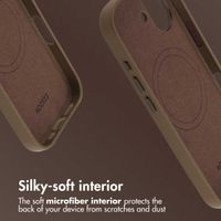 Accezz Leather Back Cover with MagSafe Apple iPhone 17 - Coffee Brown