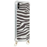 My Jewellery Design Softcase Koordhoesje iPhone Xs Max - Zebra