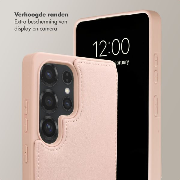 Selencia Nova Telefoonhoes met Koord en Pashouder Samsung Galaxy S25 Ultra - Dusty Rose