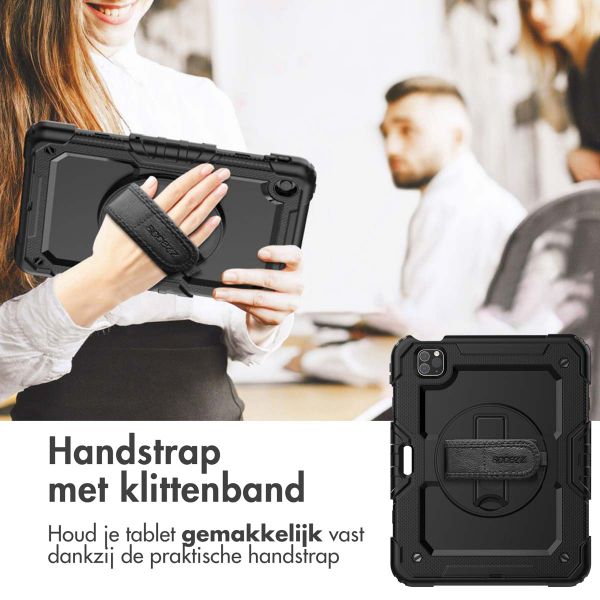 Accezz Rugged Backcover met schouderstrap iPad Air 5 (2022) / Air 4 (2020) - Zwart