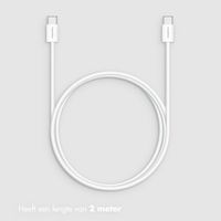 imoshion Oplader - USB-C en USB aansluiting - Power Delivery - 20 Watt + USB-C naar USB-C kabel - 2 meter - Wit