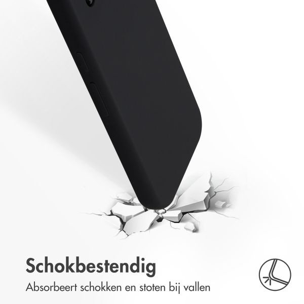 Accezz Liquid Silicone Backcover Google Pixel 9A - Zwart