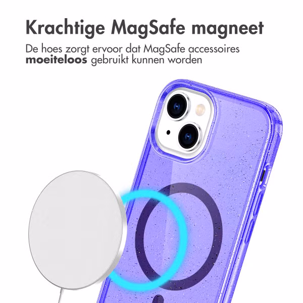 imoshion Sparkle Backcover met MagSafe Apple iPhone 14 - Glitter Paars
