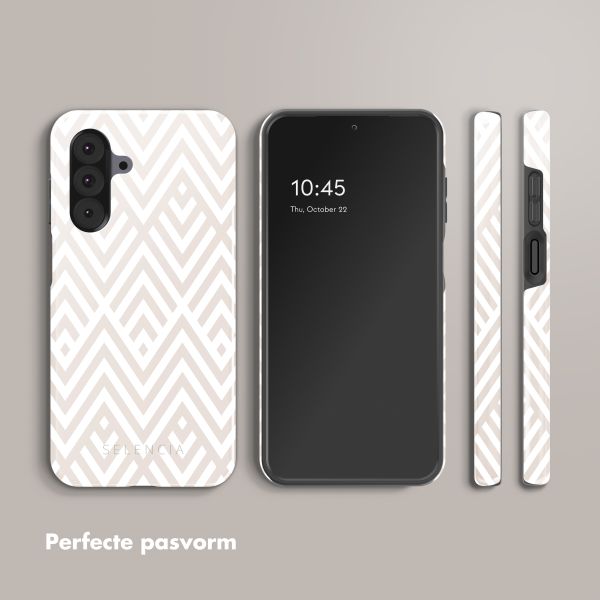 Selencia Vivid Backcover Samsung Galaxy A26 - Beige Zigzag