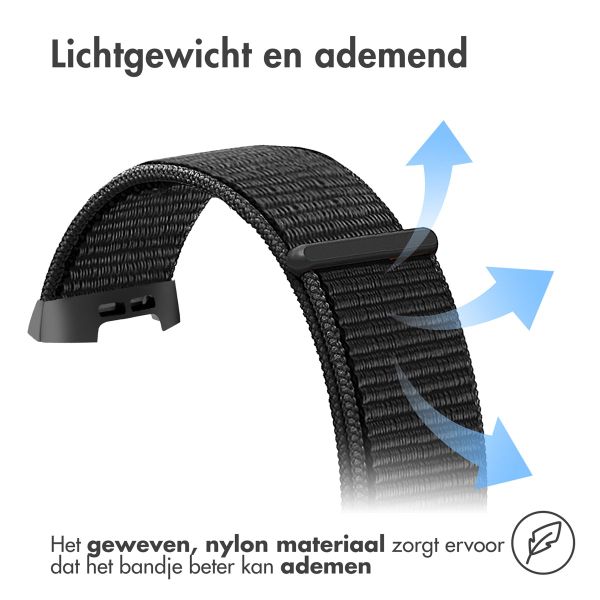 imoshion Nylon bandje Fitbit Charge 3 / 4 - Zwart