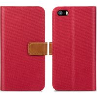 imoshion Luxe Canvas Bookcase iPhone SE / 5 / 5s - Rood