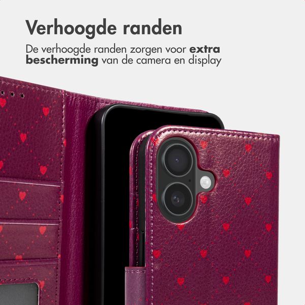 imoshion Design Bookcase Apple iPhone 16 - Crush Check Coral Dust