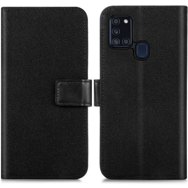 imoshion Luxe Canvas Bookcase Samsung Galaxy A21s - Zwart