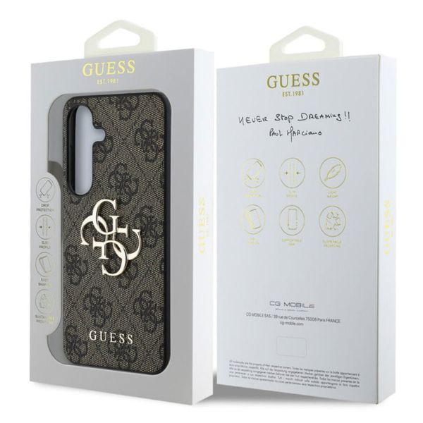 Guess 4G Metal Logo Backcover Samsung Galaxy S25 Plus - Bruin