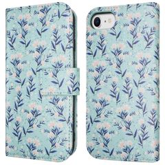 imoshion Design Bookcase Apple iPhone SE (2022 / 2020) / 8 / 7 / 6(s) - Blue Flowers