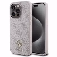 Guess 4G Metal Logo Backcover MagSafe Apple iPhone 15 Pro Max - Roze