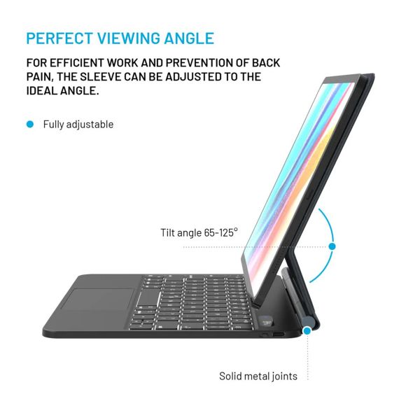 Fixed Typee QWERTY keyboard case iPad Pro 11 (2018-2022) / Air 4 (2020) / Air 5 (2022) / Air 11 inch (2025) M3 / (2024) M3 - Zwart