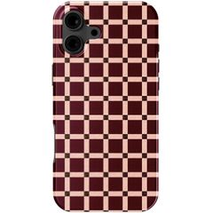 Selencia Vivid Backcover met MagSafe Apple iPhone 16 - Check This Burgundy