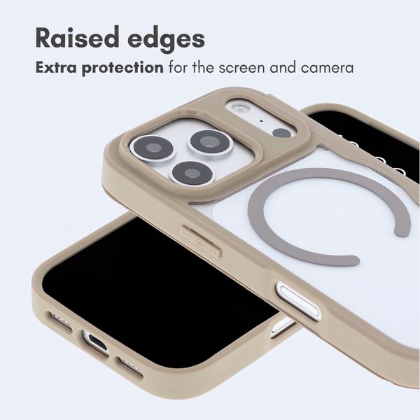 imoshion Transparent Wallet Case with MagSafe Apple iPhone 18 Pro Max / 17 Pro Max - Beige