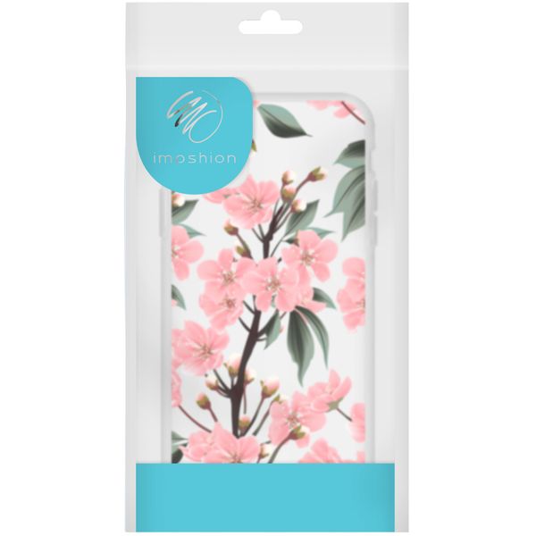 imoshion Design hoesje Samsung Galaxy A72 - Bloem - Roze / Groen