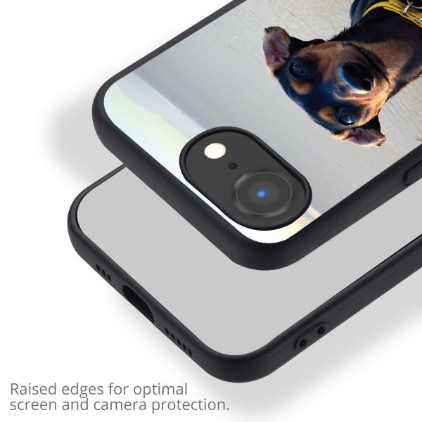 Ontwerp je eigen gel hoesje Apple iPhone 16e - Zwart