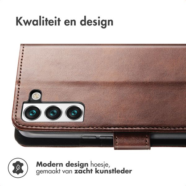 imoshion Luxe Bookcase Samsung Galaxy S21 FE - Donkerbruin