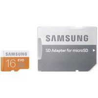 Samsung 16GB EVO Plus microSDHC geheugenkaart klasse 10 + adapter