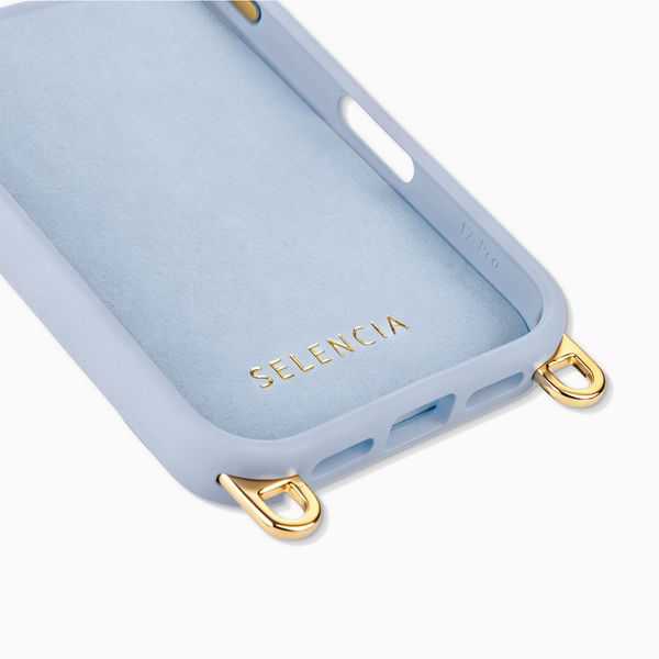 Selencia Rivièra MagSafe Backcover met afneembare haakjes Apple iPhone 17 Pro Max - Powder Blue