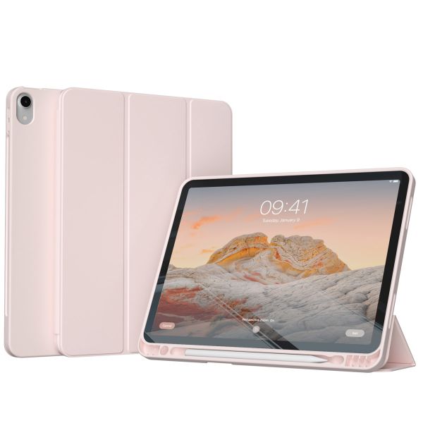 Accezz Smart Silicone Bookcase iPad Air 11 inch (2024) M2 / Air 5 (2022) / Air 4 (2020) - Roze