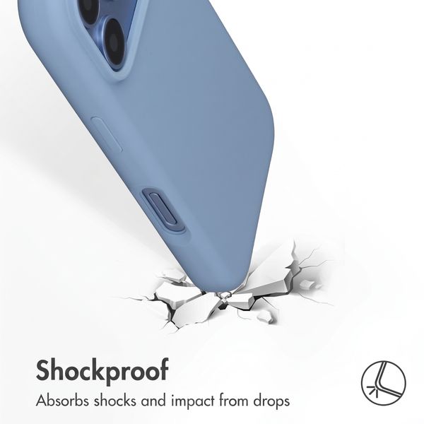 Accezz Liquid Silicone Case with MagSafe Apple iPhone 18 Pro / 17 Pro - Light Blue