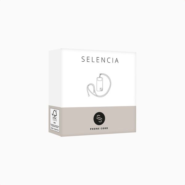Selencia Real Leather Crossbody telefoonkoord - Zwart