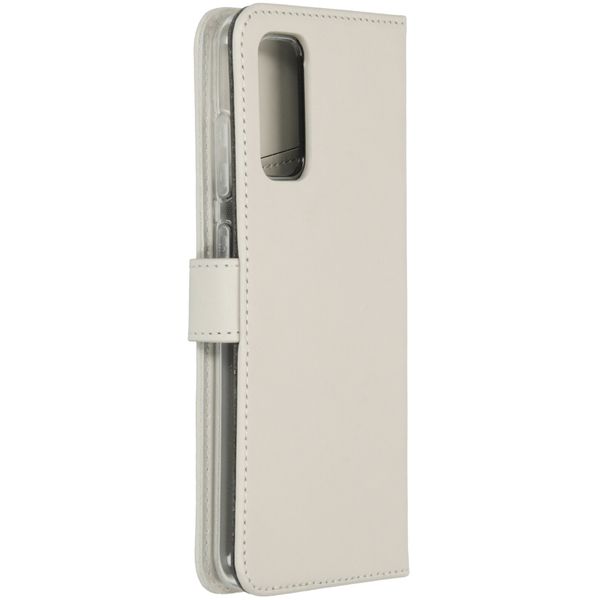 Selencia Echt Lederen Bookcase Samsung Galaxy S20 - Greige