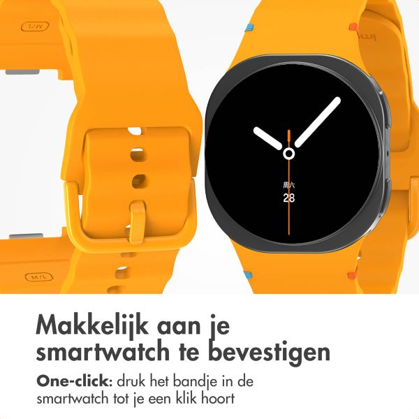 imoshion Wave Siliconenband Samsung Galaxy Watch 8 (40/44mm) / Classic (46mm) - Geel