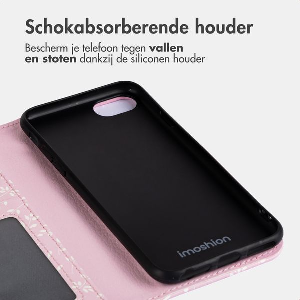 imoshion Design Bookcase Apple iPhone SE (2022 / 2020) / 8 / 7 / 6(s) - Pink Bazaar Flowers
