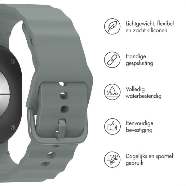 imoshion Wave Siliconenband Samsung Galaxy Watch 8 (40/44mm) / Classic (46mm) - Donkergrijs