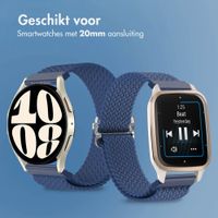 imoshion Nylon geweven bandje Samsung Galaxy Watch 7 40/44 mm - Donkerblauw