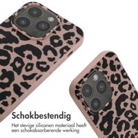 imoshion Siliconen design hoesje met koord iPhone 14 Pro - Animal Pink