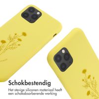 imoshion Siliconen design hoesje met koord iPhone 11 Pro - Flower Yellow