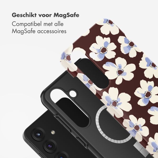 Selencia Vivid Backcover met MagSafe Samsung Galaxy S25 - Choco Flower Pop