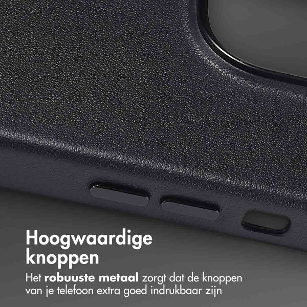 Accezz MagSafe Leather Backcover Apple iPhone 14 Pro - Onyx Black